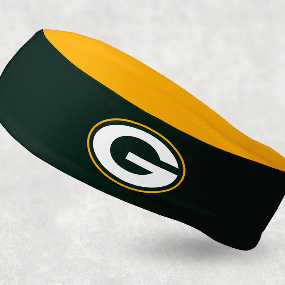 2 Pack - NEW - Reversible Green Bay Packers Headband